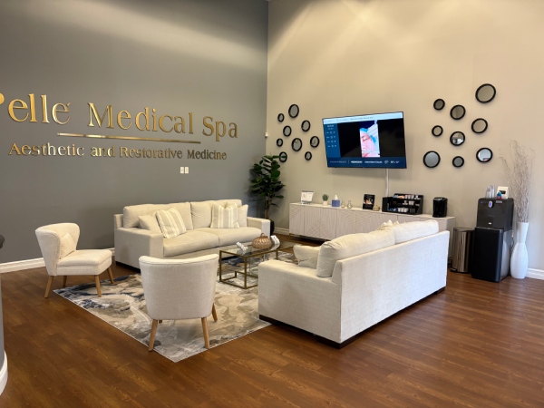 Pelle Medical Spa lobby area in Manchester, NH.